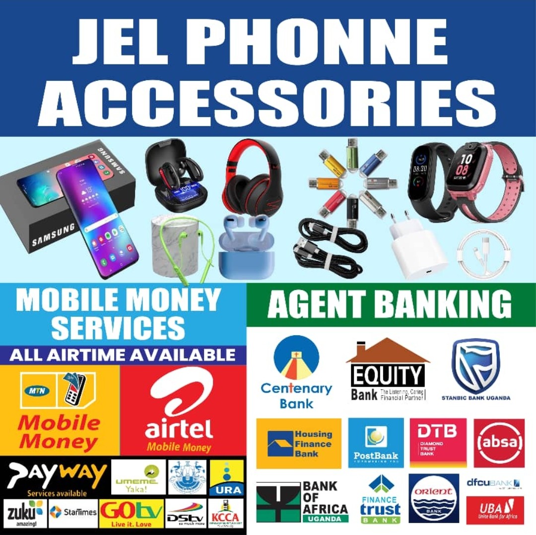JEL Phone Accessories — earphones, chargers, cables, Samsung, MTN Mobile Money, Agent Banking